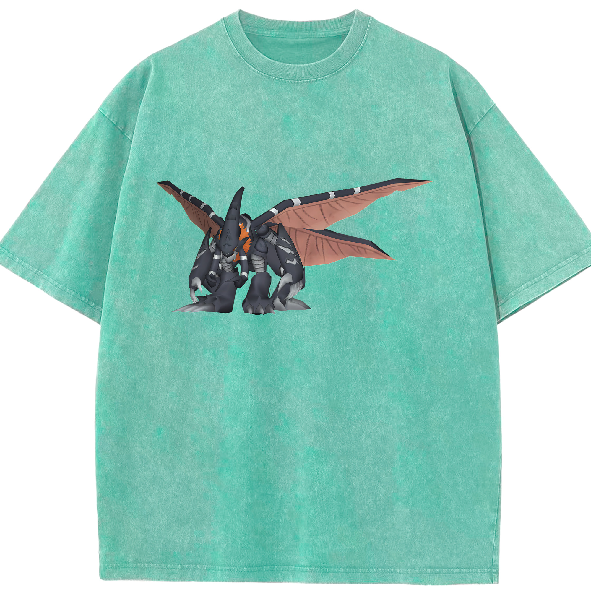 （画像用） Digimon デジタルモンスター/デジモン 綿100% ヴィンテージ風 半袖Tシャツ（フロントプリント）